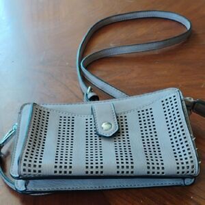 Gray Crossbody Bag - Size: 5"X8"            (1014)